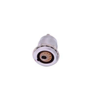 2b Hybrid Female Circular Connector Socket 6+1 Pin P1 Fluid Contact And Low Voltage Electrical Power Connectors